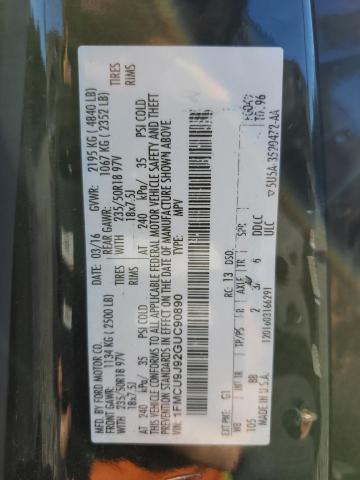 Продажа на аукционе авто 2016 Ford Escape, vin: 1FMCU9J92GUC90890, номер лота: 81051645