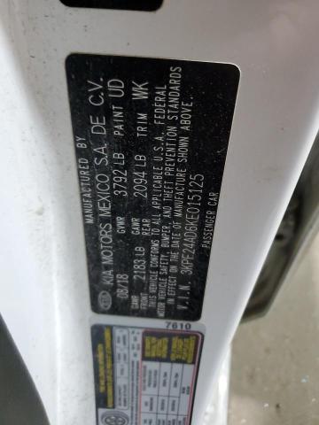 2019 Kia Forte მანქანა იყიდება აუქციონზე, vin: 3KPF24AD6KE015125, აუქციონის ნომერი: 72028785