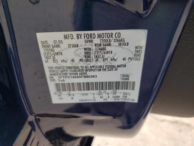 Продажа на аукционе авто 2005 Ford F150, vin: 1FTPX14585FB60363, номер лота: 80742315