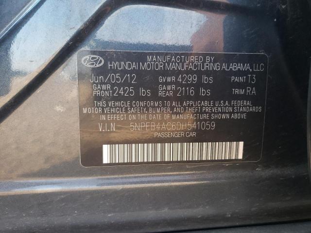 71980725 :رقم المزاد ، 5NPEB4AC6DH541059 vin ، 2013 Hyundai Sonata مزاد بيع