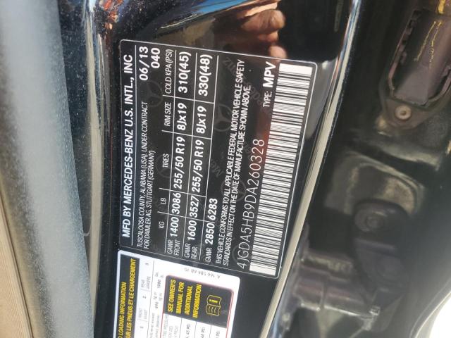 80553065 :رقم المزاد ، 4JGDA5HB9DA260328 vin ، 2013 Mercedes-benz Ml مزاد بيع