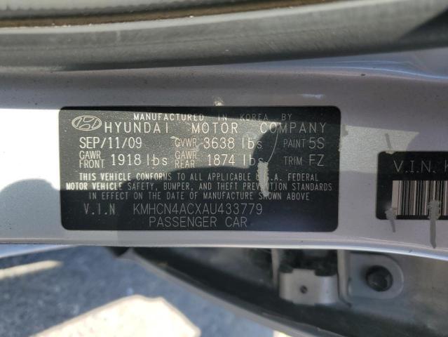 2010 Hyundai Accent მანქანა იყიდება აუქციონზე, vin: KMHCN4ACXAU433779, აუქციონის ნომერი: 84734545