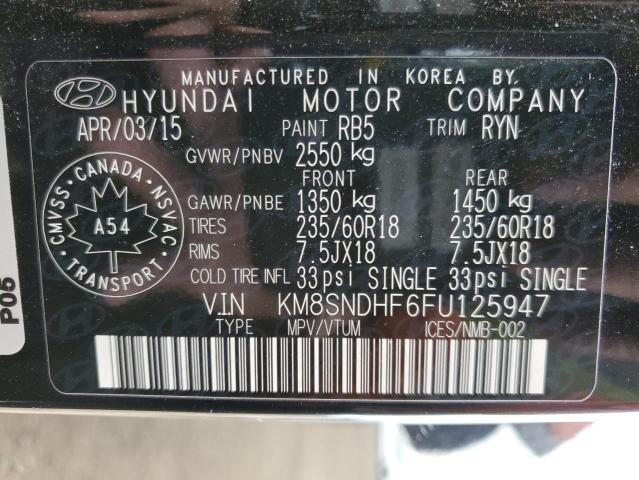Продажа на аукционе авто 2015 Hyundai Santa Fe, vin: KM8SNDHF6FU125947, номер лота: 71394075