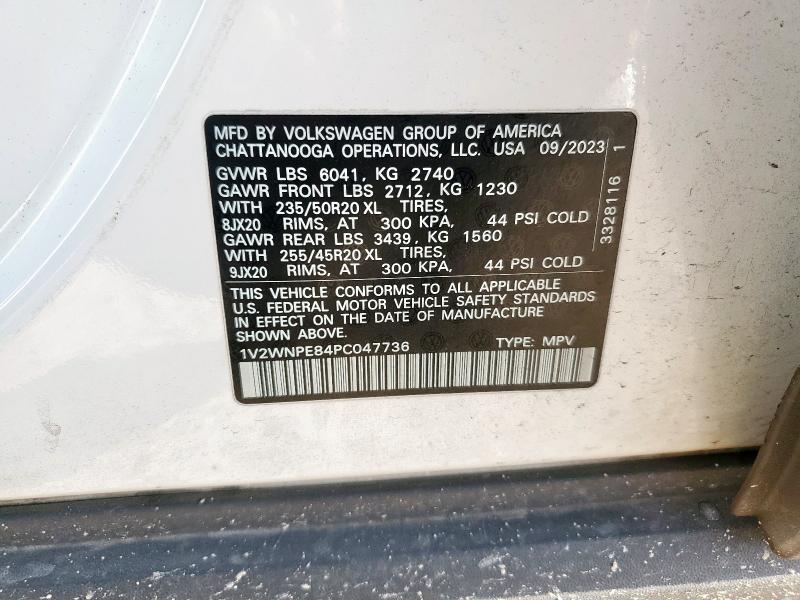 81812615 :رقم المزاد ، 1V2WNPE84PC047736 vin ، 2023 Volkswagen Id.4 مزاد بيع