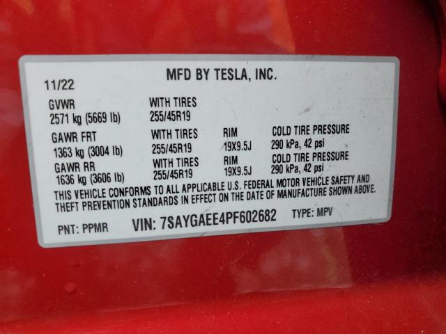 Продаж на аукціоні авто 2023 Tesla Model Y, vin: 7SAYGAEE4PF602682, номер лоту: 84204685