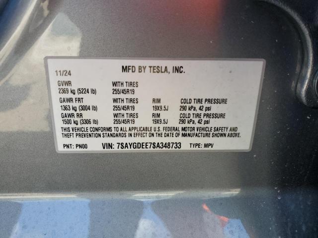 Продаж на аукціоні авто 2025 Tesla Model Y, vin: 7SAYGDEE7SA348733, номер лоту: 70405155