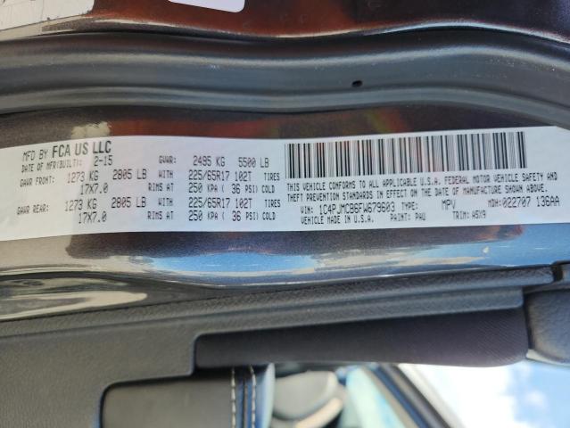 Продажа на аукционе авто 2015 Jeep Cherokee L, vin: 1C4PJMCB6FW679603, номер лота: 81299215