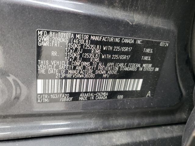 Aukcja sprzedaży 2024 Toyota Rav4, vin: 2T3P1RFV5RW436080, numer aukcji: 80727155