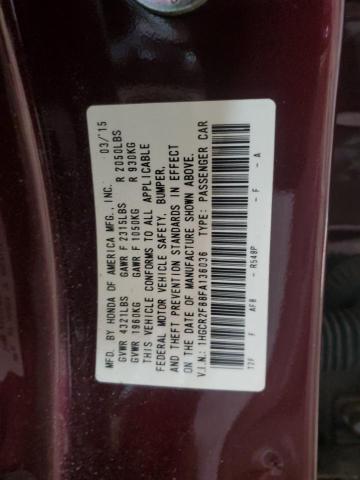 2015 Honda Accord Exl მანქანა იყიდება აუქციონზე, vin: 1HGCR2F88FA136036, აუქციონის ნომერი: 80537975