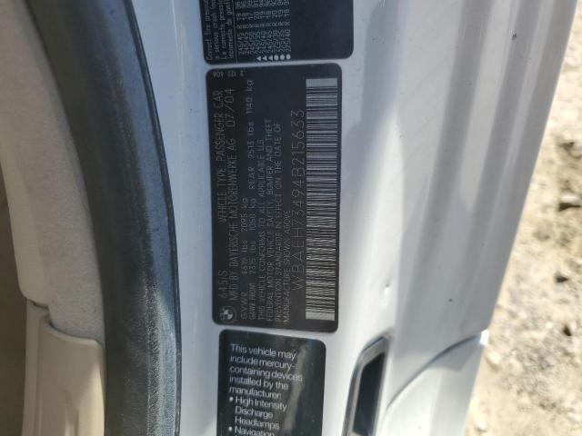 Продаж на аукціоні авто 2004 Bmw 645 Ci Aut, vin: WBAEH73494B215633, номер лоту: 84454105