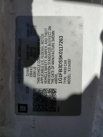 Aukcja sprzedaży 2019 Chevrolet Camaro, vin: 1G1FB3DS5K0117263, numer aukcji: 84755085