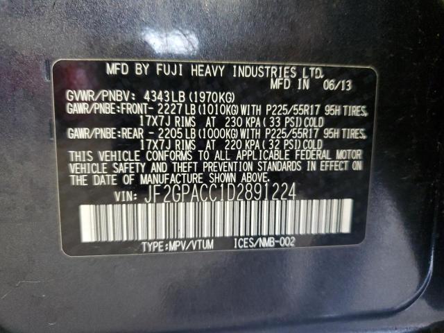 2013 Suba Xv Crosstrek 2.0 Premium მანქანა იყიდება აუქციონზე, vin: JF2GPACC1D2891224, აუქციონის ნომერი: 84168145