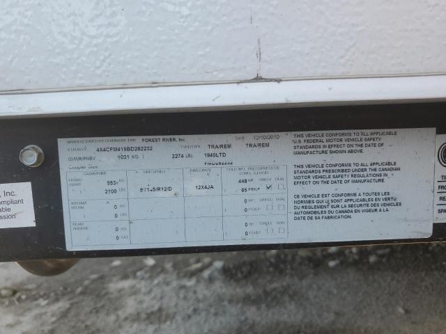 Продаж на аукціоні авто 2011 Rockwood Trailer, vin: 4X4CFM419BD282232, номер лоту: 71788285
