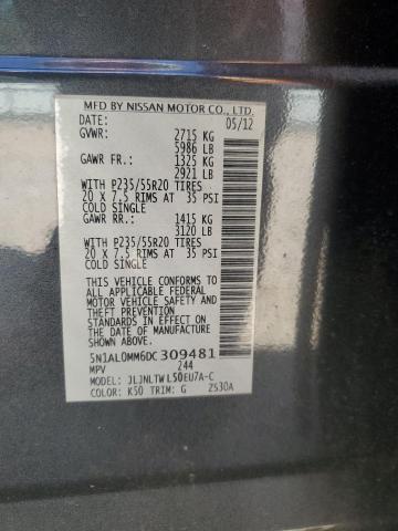 72081495 :رقم المزاد ، 5N1AL0MM6DC309481 vin ، 2013 Infiniti Jx35 مزاد بيع