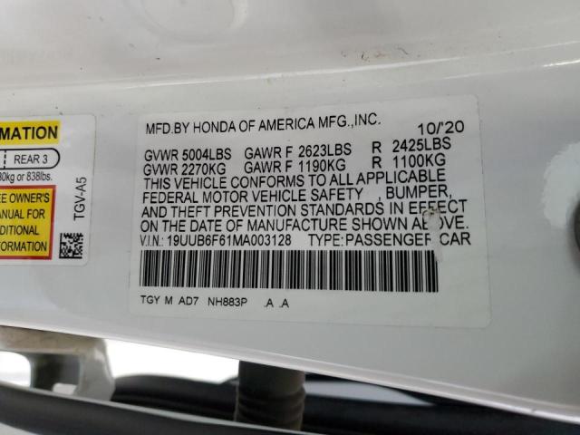 Aukcja sprzedaży 2021 Acura Tlx, vin: 19UUB6F61MA003128, numer aukcji: 70357165
