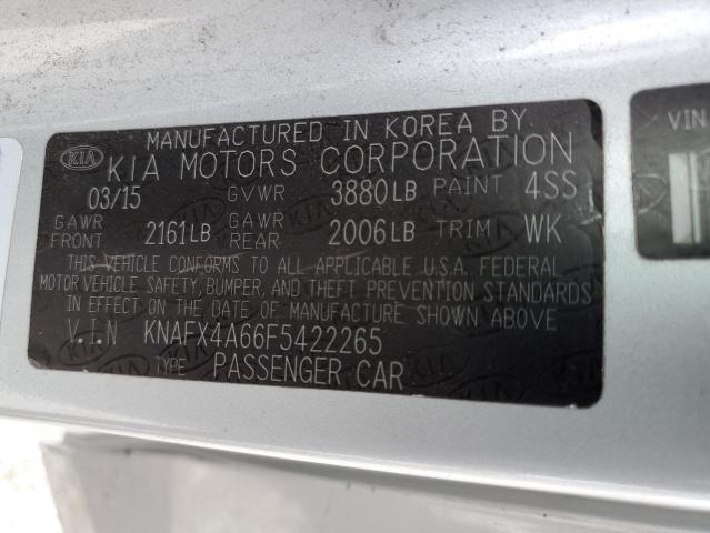 2015 Kia Forte Lx მანქანა იყიდება აუქციონზე, vin: KNAFX4A66F5422265, აუქციონის ნომერი: 70876425