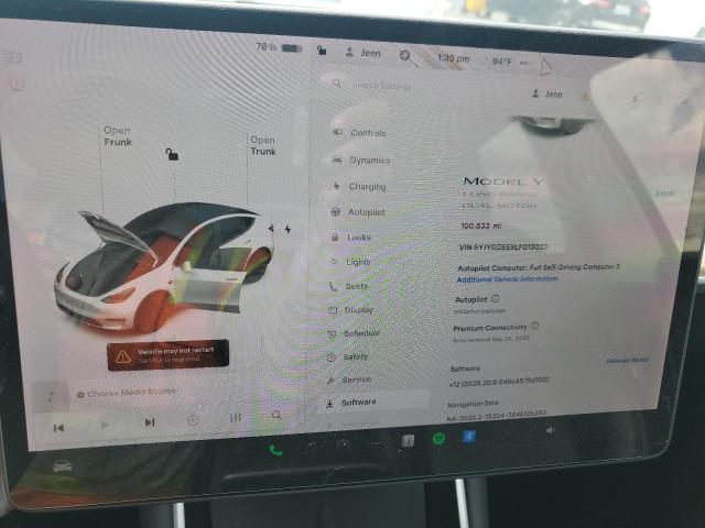 Продажа на аукционе авто 2020 Tesla Model Y, vin: 5YJYGDEE9LF013023, номер лота: 83798925