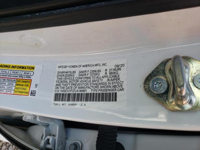 Aukcja sprzedaży 2020 Honda Accord, vin: 1HGCV1F37LA144991, numer aukcji: 80483145