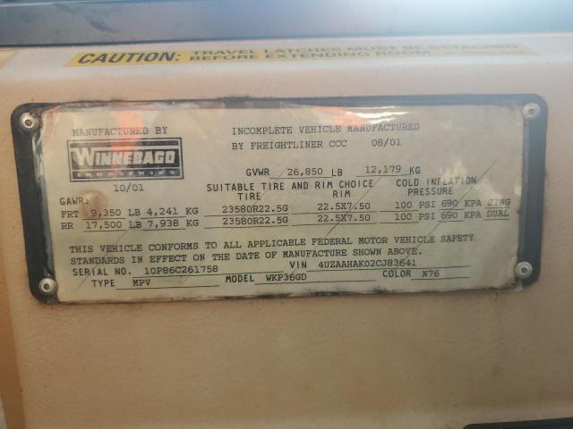 Продажа на аукционе авто 2002 Freightliner Chassis, vin: 4UZAAHAK02CJ83641, номер лота: 45632536