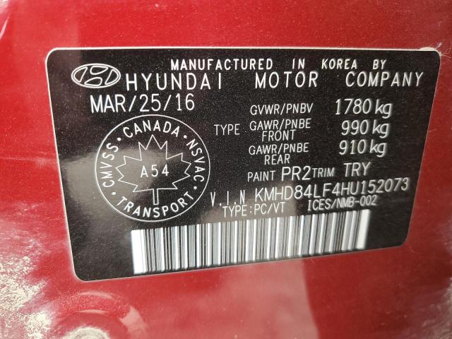 71006555 :رقم المزاد ، KMHD84LF4HU152073 vin ، 2017 Hyundai Elantra مزاد بيع
