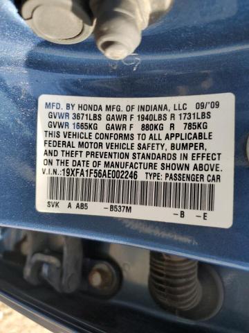 Продаж на аукціоні авто 2010 Honda Civic Lx, vin: 19XFA1F56AE002246, номер лоту: 80525585