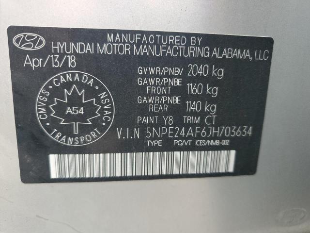 Продаж на аукціоні авто 2018 Hyundai Sonata, vin: 5NPE24AF6JH703634, номер лоту: 71586345