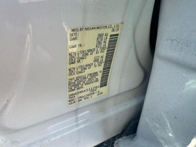 80890245 :رقم المزاد ، 1N6AA1FB9LN511291 vin ، 2020 Nissan Titan Xd S مزاد بيع