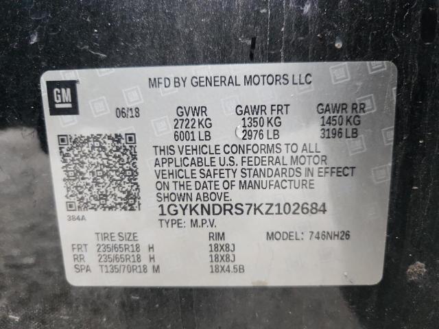 Aukcja sprzedaży 2019 Cadillac Xt5, vin: 1GYKNDRS7KZ102684, numer aukcji: 81744605