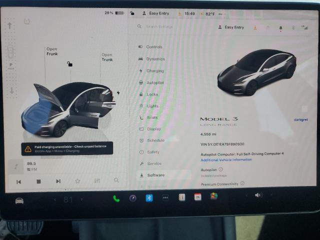 Aukcja sprzedaży 2025 Tesla Model 3, vin: 5YJ3E1EA7SF890930, numer aukcji: 84408585