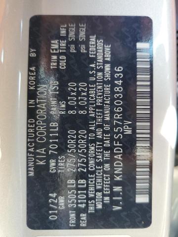 Продаж на аукціоні авто 2024 Kia Ev9, vin: KNDADFS57R6038436, номер лоту: 81183195
