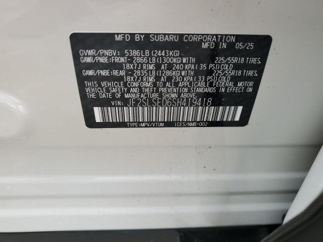 80996145 :رقم المزاد ، JF2SLSED6SH419418 vin ، 2025 Subaru Forester مزاد بيع