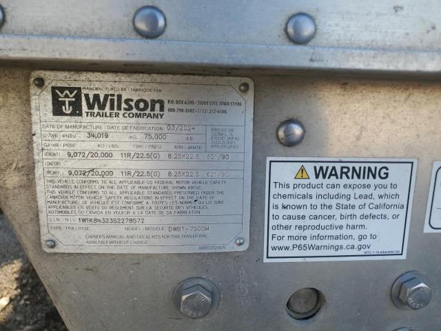 2025 Wilson Semi Trail მანქანა იყიდება აუქციონზე, vin: 1W1K84323S2278572, აუქციონის ნომერი: 80138725