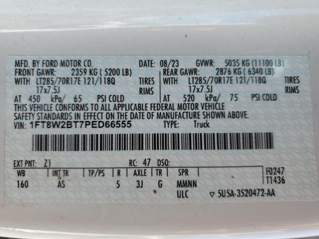 2023 Ford F250 Super მანქანა იყიდება აუქციონზე, vin: 1FT8W2BT7PED66555, აუქციონის ნომერი: 72027005