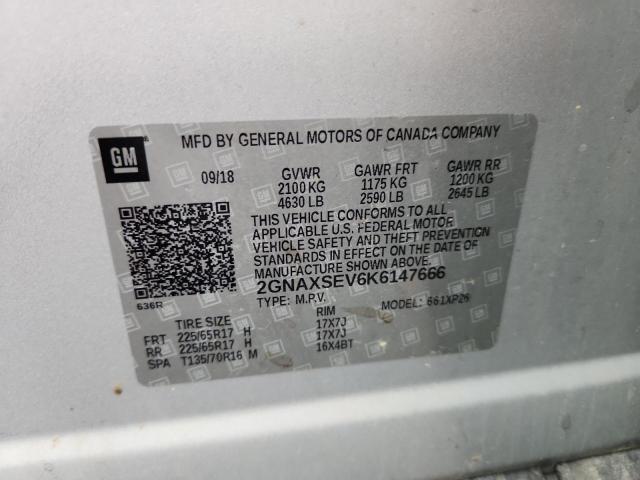 71228995 :رقم المزاد ، 2GNAXSEV6K6147666 vin ، 2019 Chevrolet Equinox Ls مزاد بيع