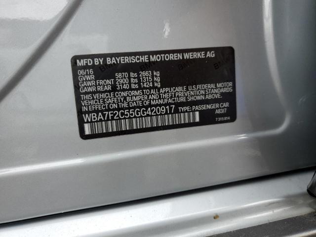 80350315 :رقم المزاد ، WBA7F2C55GG420917 vin ، 2016 Bmw 750 مزاد بيع