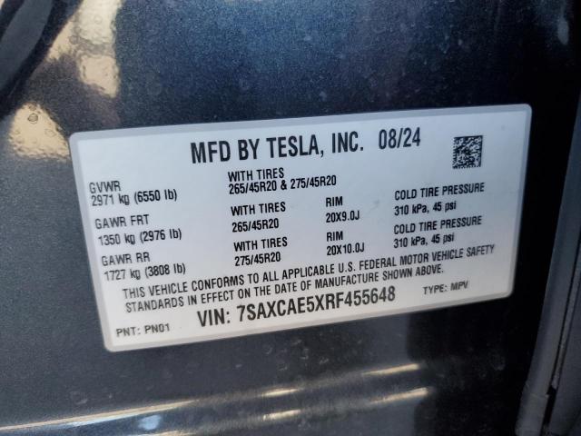 Aukcja sprzedaży 2024 Tesla Model X, vin: 7SAXCAE5XRF455648, numer aukcji: 84650705