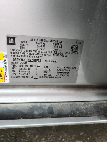 Продажа на аукционе авто 2016 Buick Enclave, vin: 5GAKVCKD2GJ316730, номер лота: 81706375