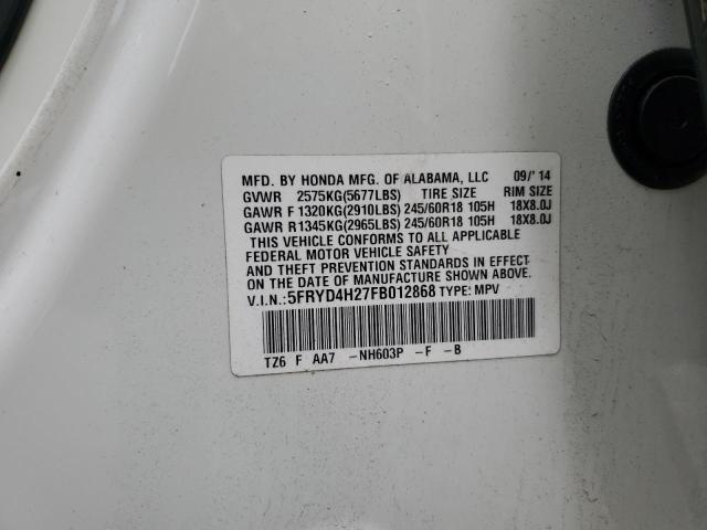 Aukcja sprzedaży 2015 Acura Mdx, vin: 5FRYD4H27FB012868, numer aukcji: 84432385