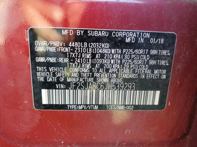 Продажа на аукционе авто 2018 Suba Forester 2.5i, vin: JF2SJABC6JH539293, номер лота: 80944645