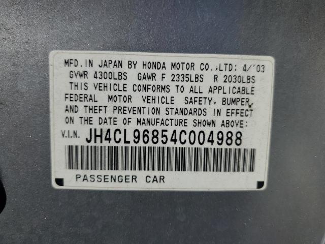 Продажа на аукционе авто 2004 Acura Tsx, vin: JH4CL96854C004988, номер лота: 71837455