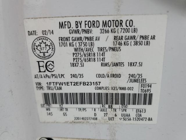 70914995 :رقم المزاد ، 1FTFW1ET2EFB23157 vin ، 2014 Ford F150 Super مزاد بيع