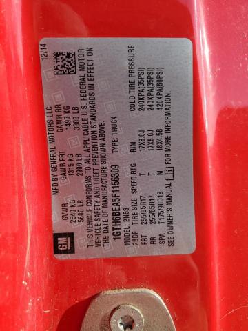 71038745 :رقم المزاد ، 1GTH6BEA5F1156309 vin ، 2015 Gmc Canyon Sle مزاد بيع