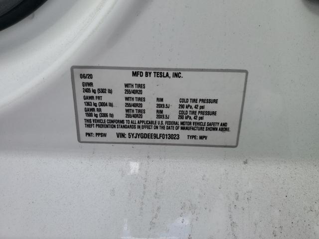 Продажа на аукционе авто 2020 Tesla Model Y, vin: 5YJYGDEE9LF013023, номер лота: 83798925