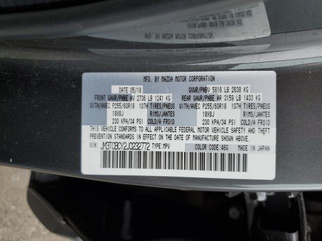 Aukcja sprzedaży 2018 Mazda Cx-9, vin: JM3TCBCY2J0232772, numer aukcji: 72044875