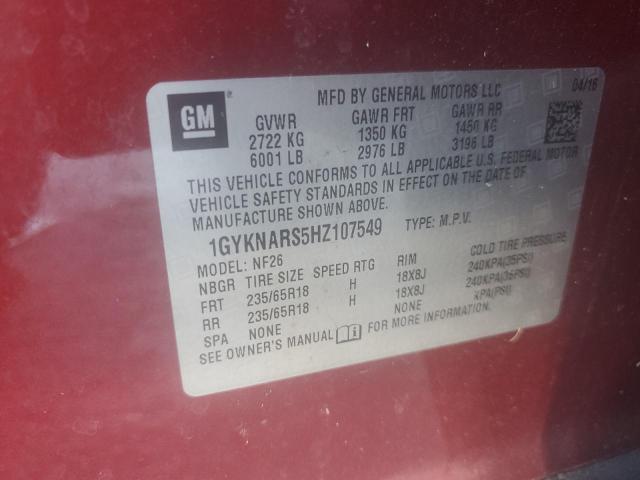 Продажа на аукционе авто 2017 Cadillac Xt5, vin: 1GYKNARS5HZ107549, номер лота: 87119915