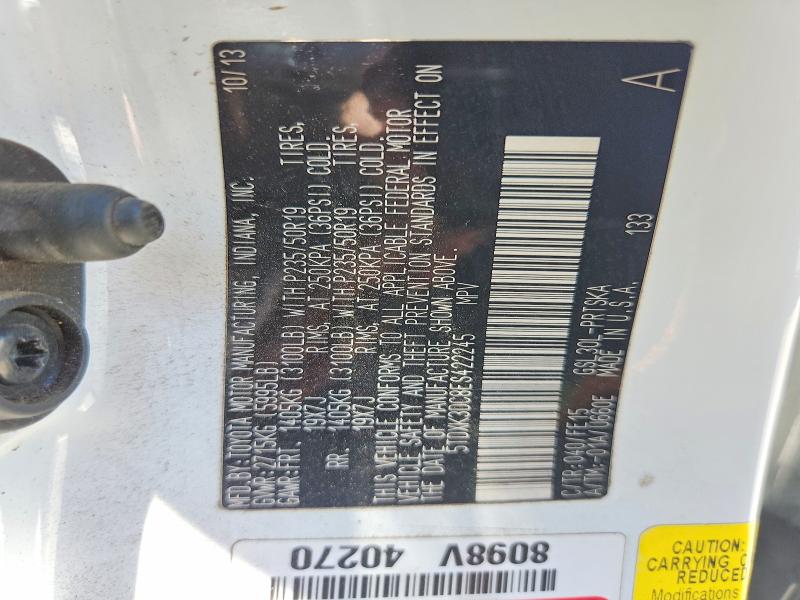 Продажа на аукционе авто 2014 Toyota Sienna, vin: 5TDXK3DC8ES422245, номер лота: 68786826