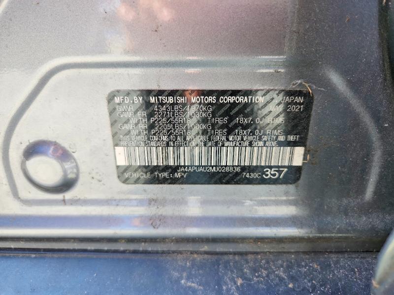 69800036 :رقم المزاد ، JA4APUAU2MU028836 vin ، 2021 Mitsubishi Outlander Sport مزاد بيع