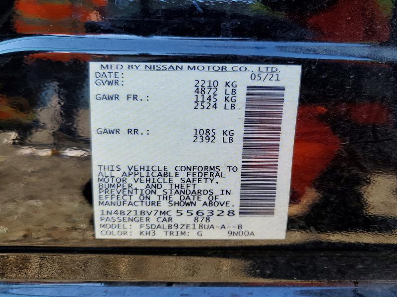 Aukcja sprzedaży 2021 Nissan Leaf, vin: 1N4BZ1BV7MC556328, numer aukcji: 68808736