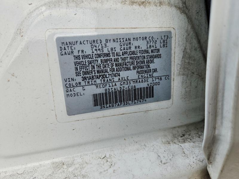 67344016 :رقم المزاد ، 3N1AB7AP3DL717474 vin ، 2013 Nissan Sentra مزاد بيع