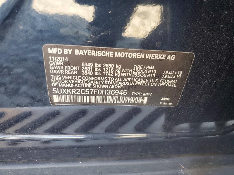 Aukcja sprzedaży 2015 Bmw X5, vin: 5UXKR2C57F0H36946, numer aukcji: 68846476